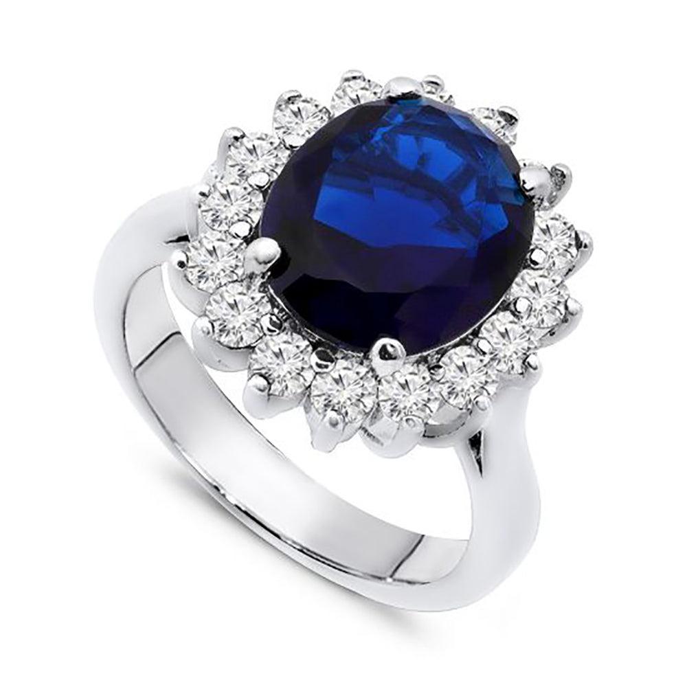 For Sale:  1.80 Carat Diamond & Sapphire Engagement Ring 2