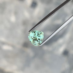 1.80 Carat Loose Mint Green Tourmaline Gemstone Heart Shape from Afghan Mines