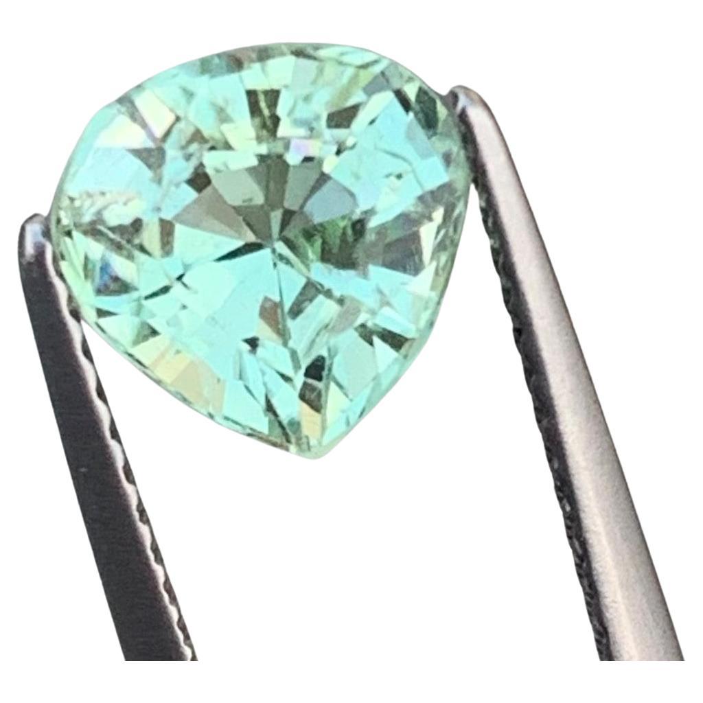 1.80 Carat Loose Mint Green Tourmaline Gemstone Heart Shape from Afghan Mines For Sale