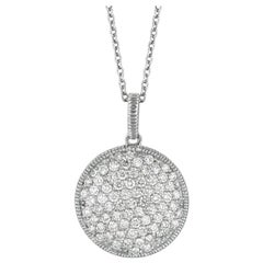Colgante Collar Diamante Natural 1,80 Quilates Oro Blanco 14 Kilates G SI