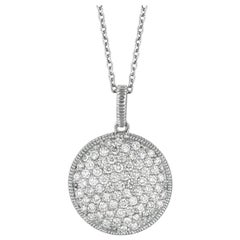 Collier pendentif en or blanc 14 carats avec diamants naturels de 1,80 carat G SI