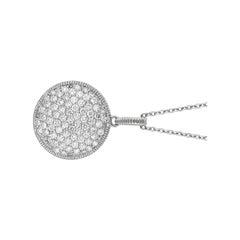 1.80 Carat Natural Diamond Necklace Pendant 14 Karat White Gold G SI