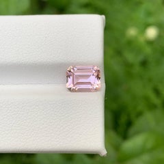 1.80 Carat Natural Loose Baby Pink Tourmaline Emerald Cut Afghan Gemstone