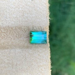 1.80 Carat Natural Loose Bicolor Tourmaline Stone Baguette Cut Afghan Gemstone