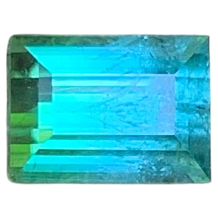 1.80 Carat Natural Loose Bicolor Tourmaline Stone Baguette Cut Afghan Gemstone