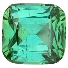 1.80 Carat Natural Loose Blue Green Tourmaline Cushion Shape Gemstone
