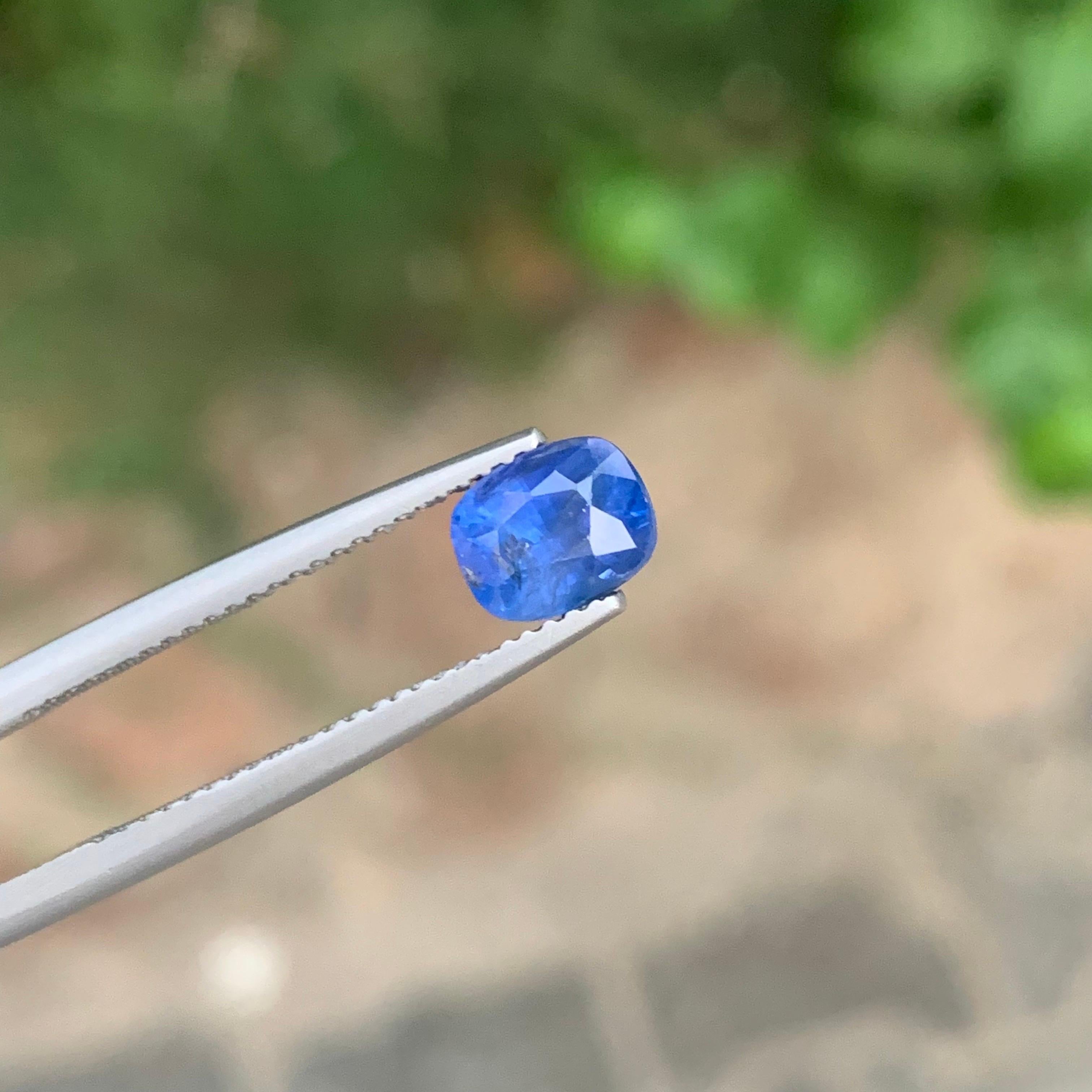1.80 Karat natürlicher loser blauer Saphir Kissenform Edelstein im Angebot 5