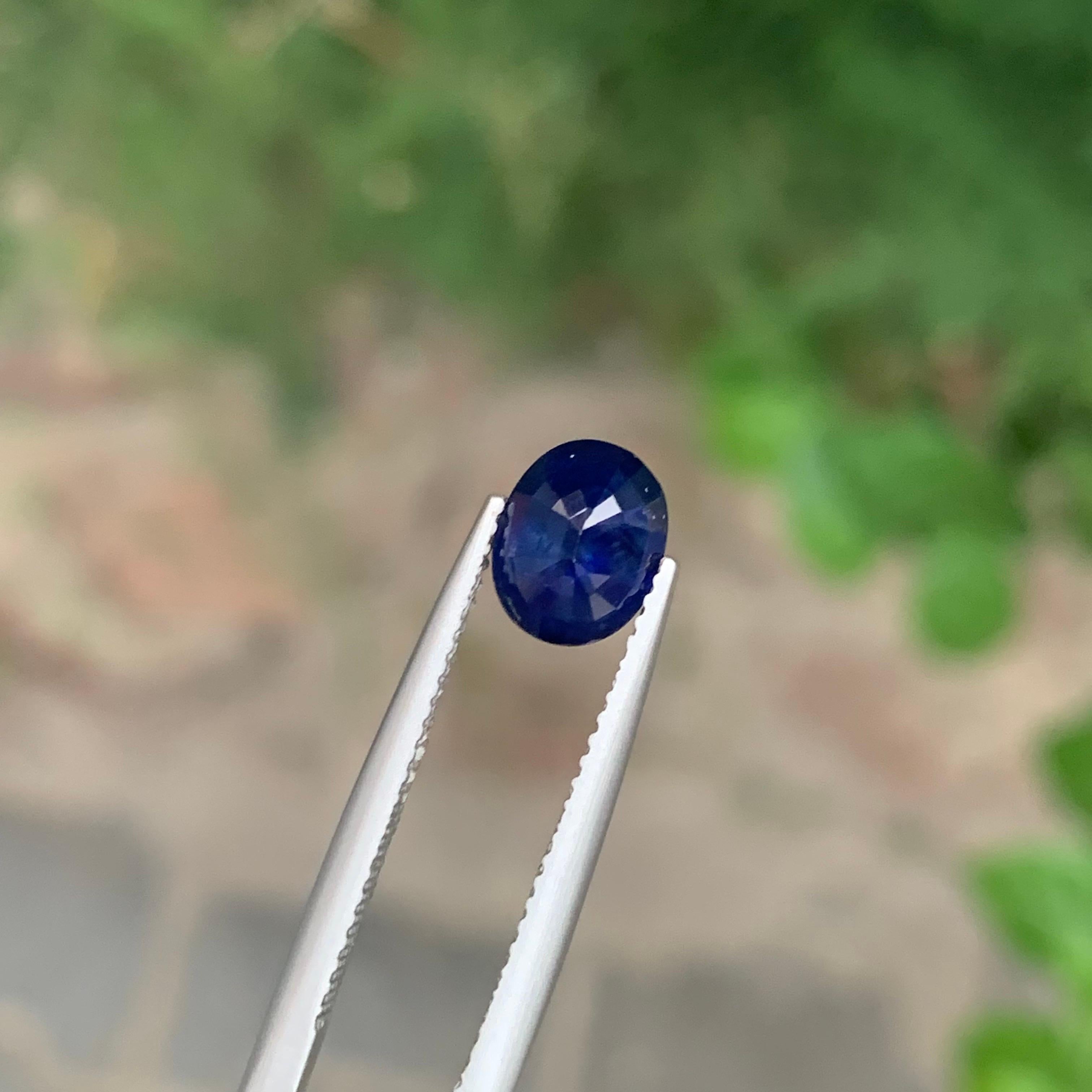 1.80 Karat natürlicher loser blauer Saphir Ovalform Edelstein im Angebot 4