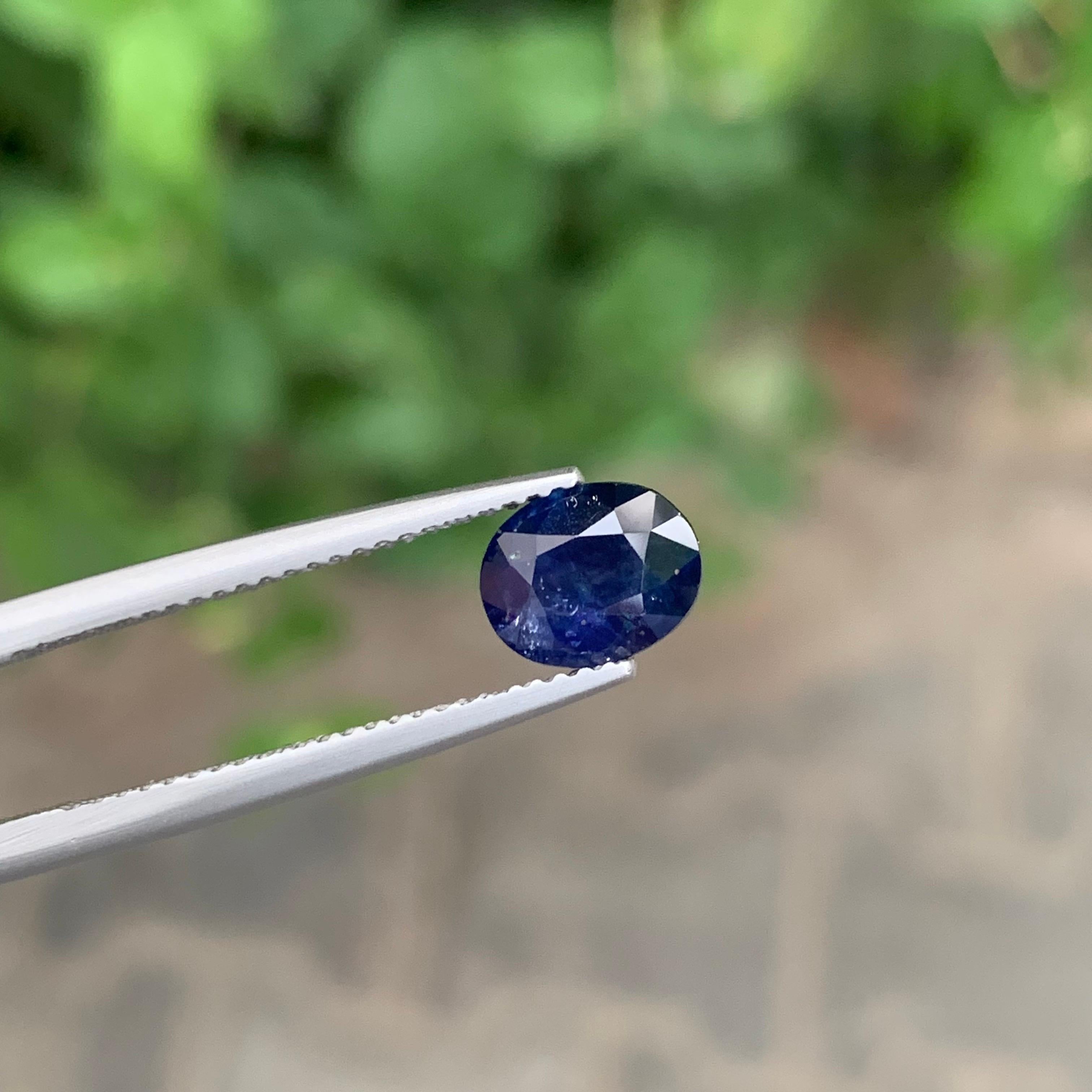 1.80 Karat natürlicher loser blauer Saphir Ovalform Edelstein im Angebot 5