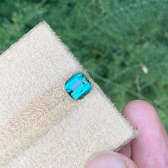 1.80 Carat Natural Loose Bluish Green Tourmaline Cushion Jewelry Cut Afghan Gem