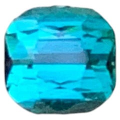 1.80 Carat Natural Loose Bluish Green Tourmaline Cushion Jewelry Cut Afghan Gem