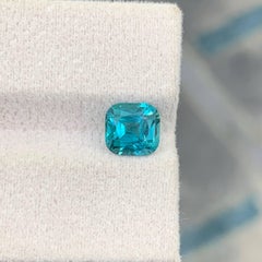 1.80 Carat Natural Loose Lagoon Blue Tourmaline Cushion Cut Afghan Gemstone