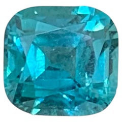 1.80 Carat Natural Loose Lagoon Blue Tourmaline Cushion Cut Afghan Gemstone