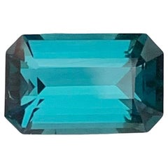1.80 Carat Natural Loose Lagoon Tourmaline Emerald Shape Gemstone