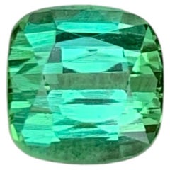 1.80 Carat Natural Loose Mint Green Tourmaline Cushion Cut Afghan Gemstone (pierre précieuse afghane)