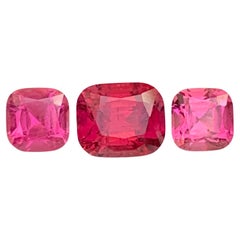 1.80 Carat Natural Loose Pink Tourmaline Jewellery Set Cushion Shape