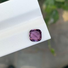 1.80 Carat Natural Loose Purple Spinel Cushion Shape Gemstone