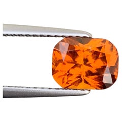 1.80 Carat Orange Loose Hessonite Garnet Long Cushion from Africa Mine