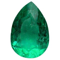 1.80 Carat Pear-Cut Bluish Green Colombian Emerald - May Birthstone Gem