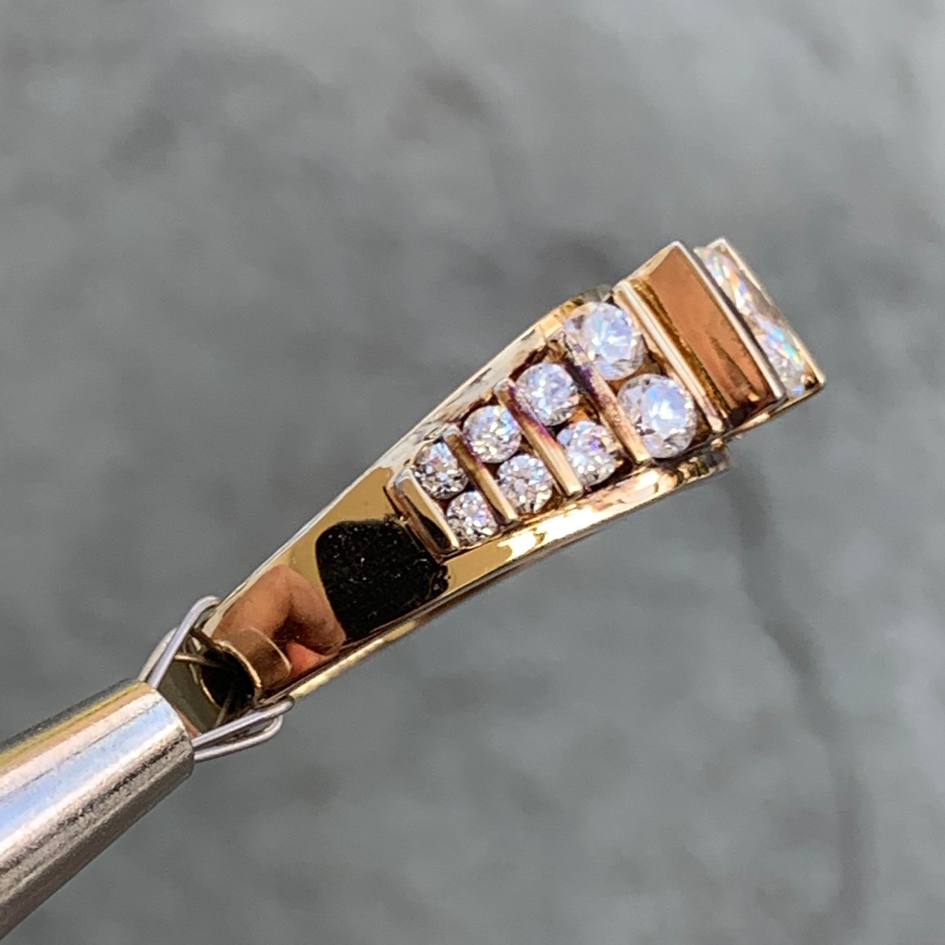 1,80 Karat TW Runder Diamant Verlobung, 10K, Vintage Ben Dannie Original Design Damen im Angebot
