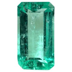 1.80 Carat VVS 10x6 Bluish Green Colombian Emerald - Emerald Cut Muzo Mine