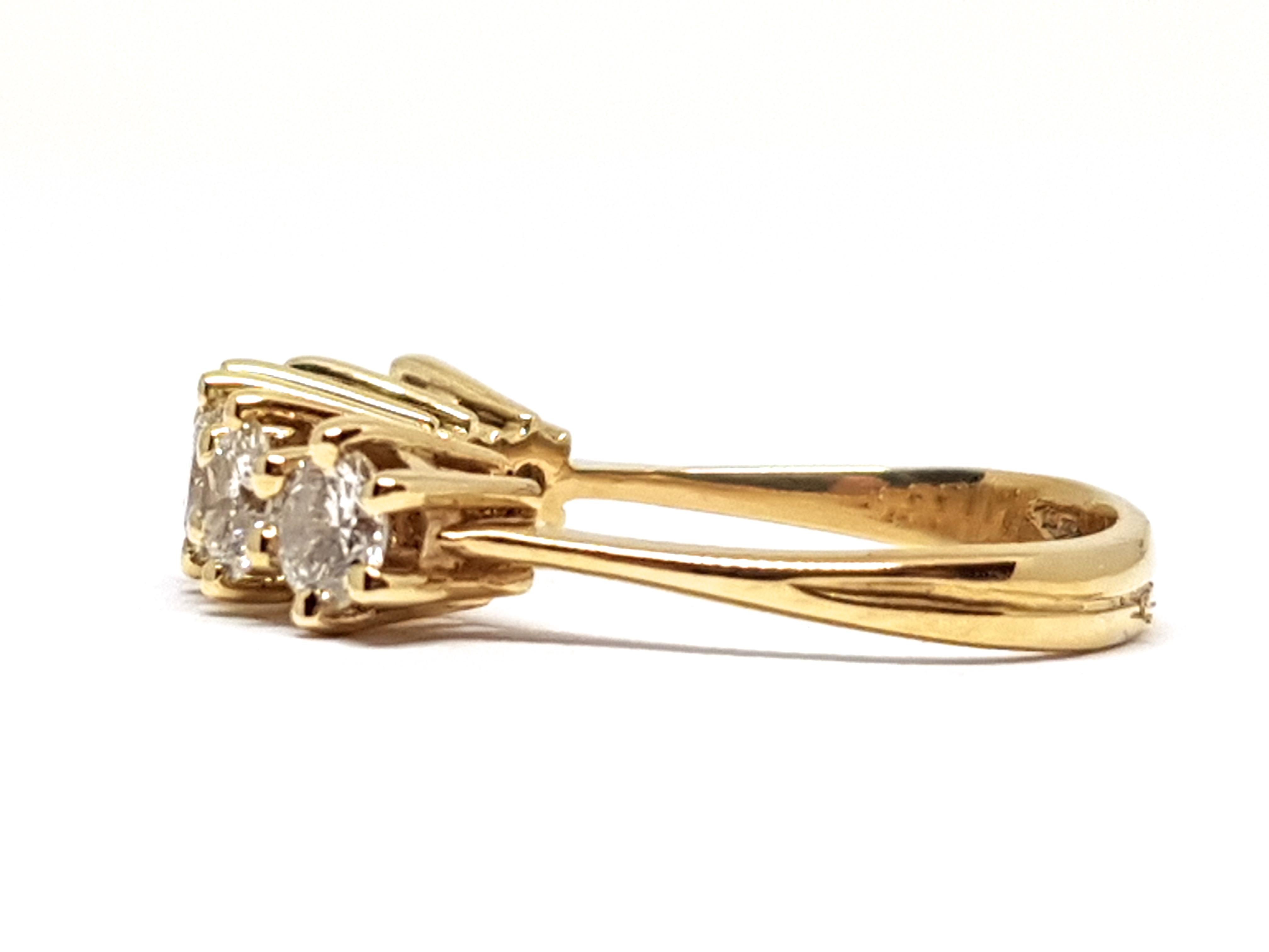 1.80 Carat Yellow Gold Diamond Memory Ring For Sale 5