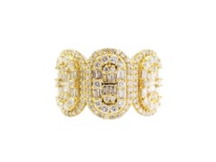 1.80 Carats Baguette Diamond Yellow Gold 14k Ring
