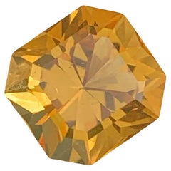 1.80 Carats Citrine Stone Custom Precision Cut Natural Brazilian Gemstone