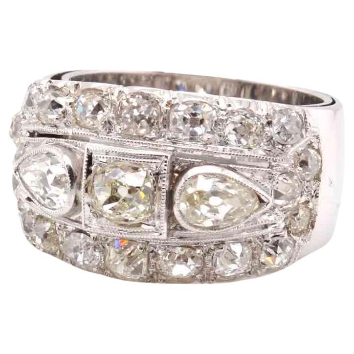 1.80 carats diamonds bandeau ring For Sale