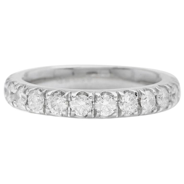 1.80 Carat Natural Diamond 950 Platinum Eternity Ring For Sale