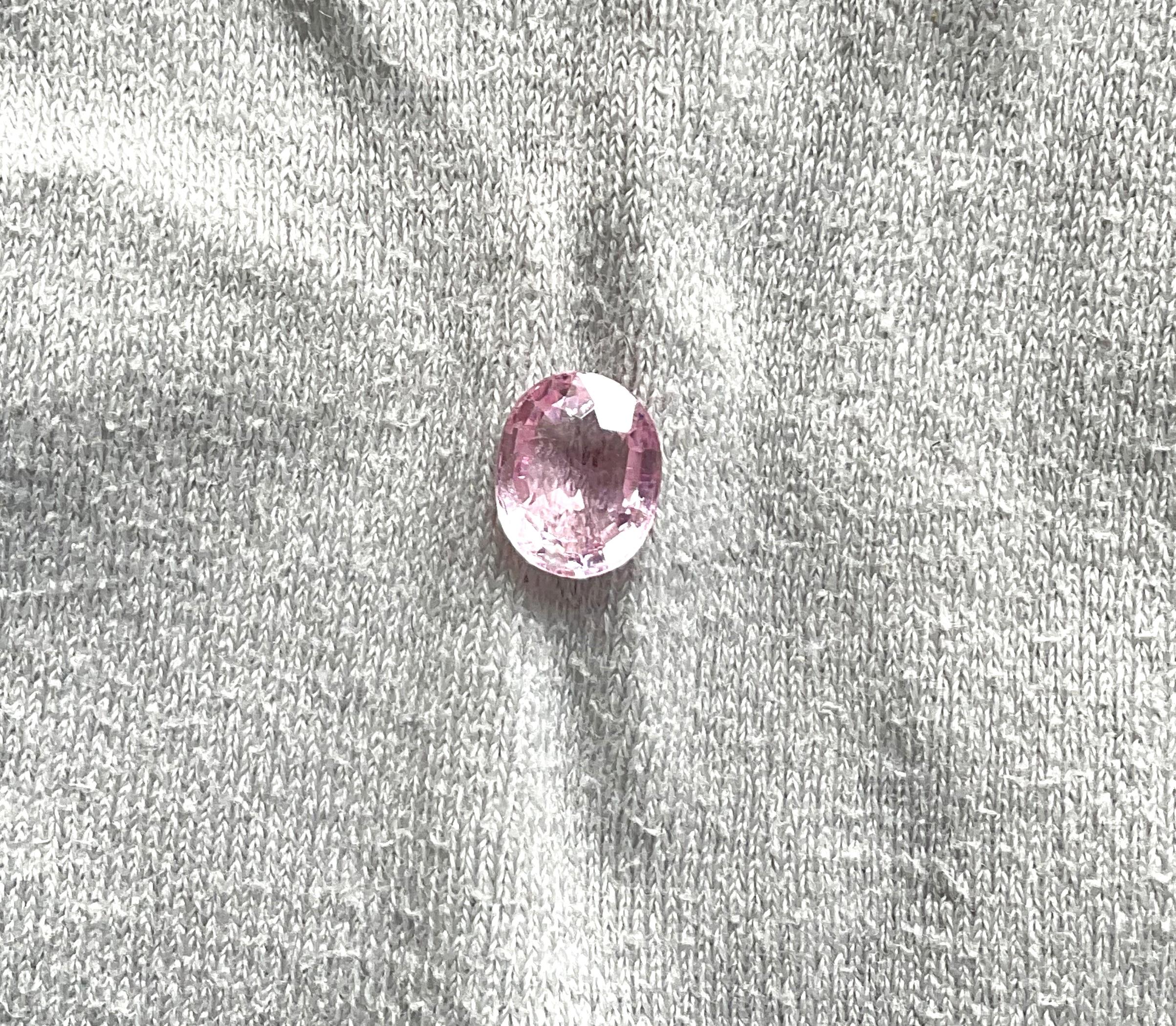 1.80 Carats Pink Tourmaline Oval Faceted Cut stone Top Quality Natural gemstone Neuf - En vente à Jaipur, RJ