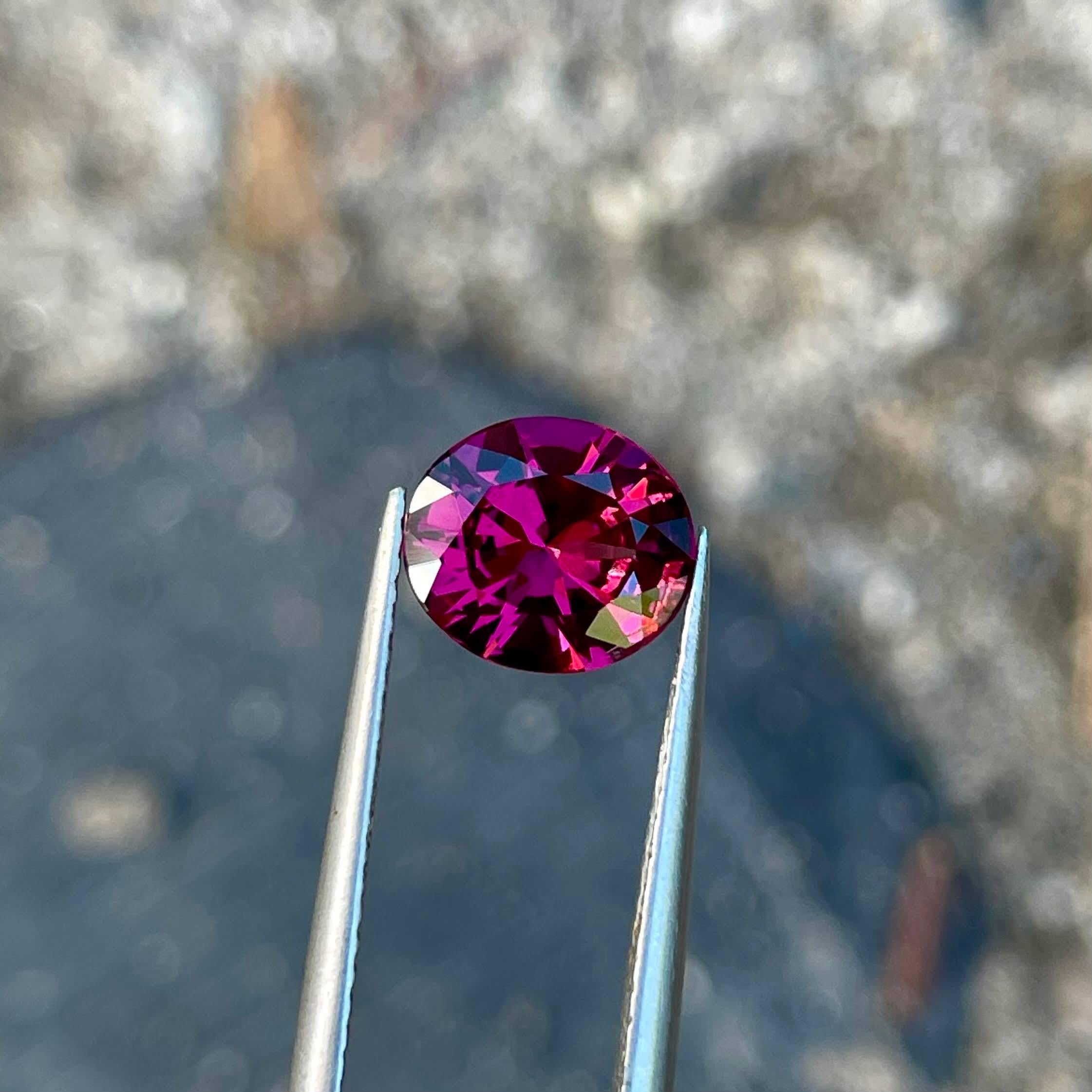 1.80 quilates Granate rojo rosado suelto talla oval Piedra preciosa natural de Tanzania Corte oval en venta