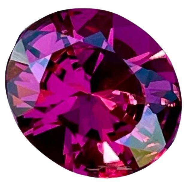 1.80 Carats Pinkish Red Loose Garnet Stone Oval Cut Natural Tanzanian Gemstone For Sale