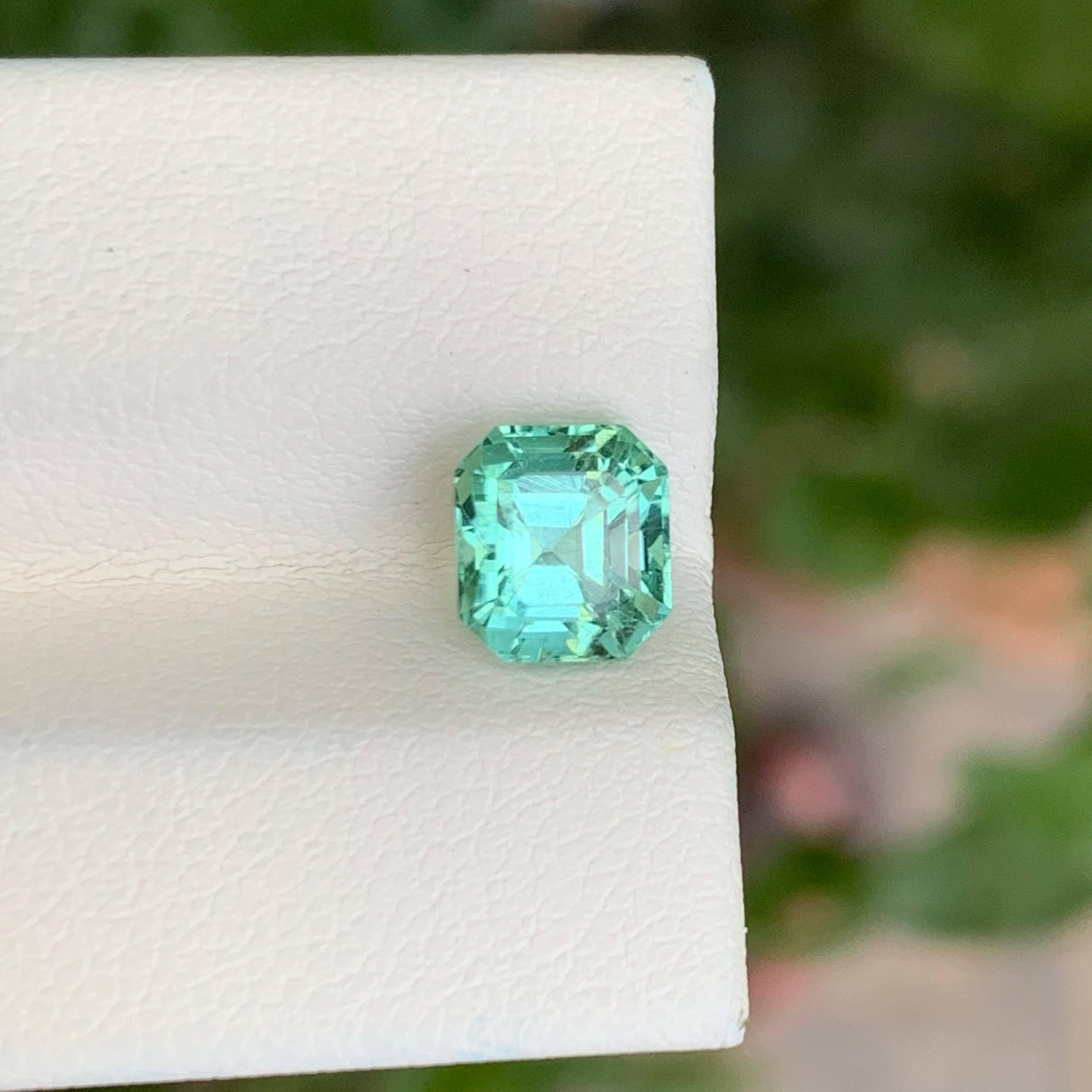 1,80 carati di tormalina mare taglio Asscher Gemma afgana In condizioni Nuovo in vendita a Bangkok, TH