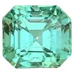 1.80 carats Seafoam Tourmaline Stone Asscher Cut Afghan Gemstone