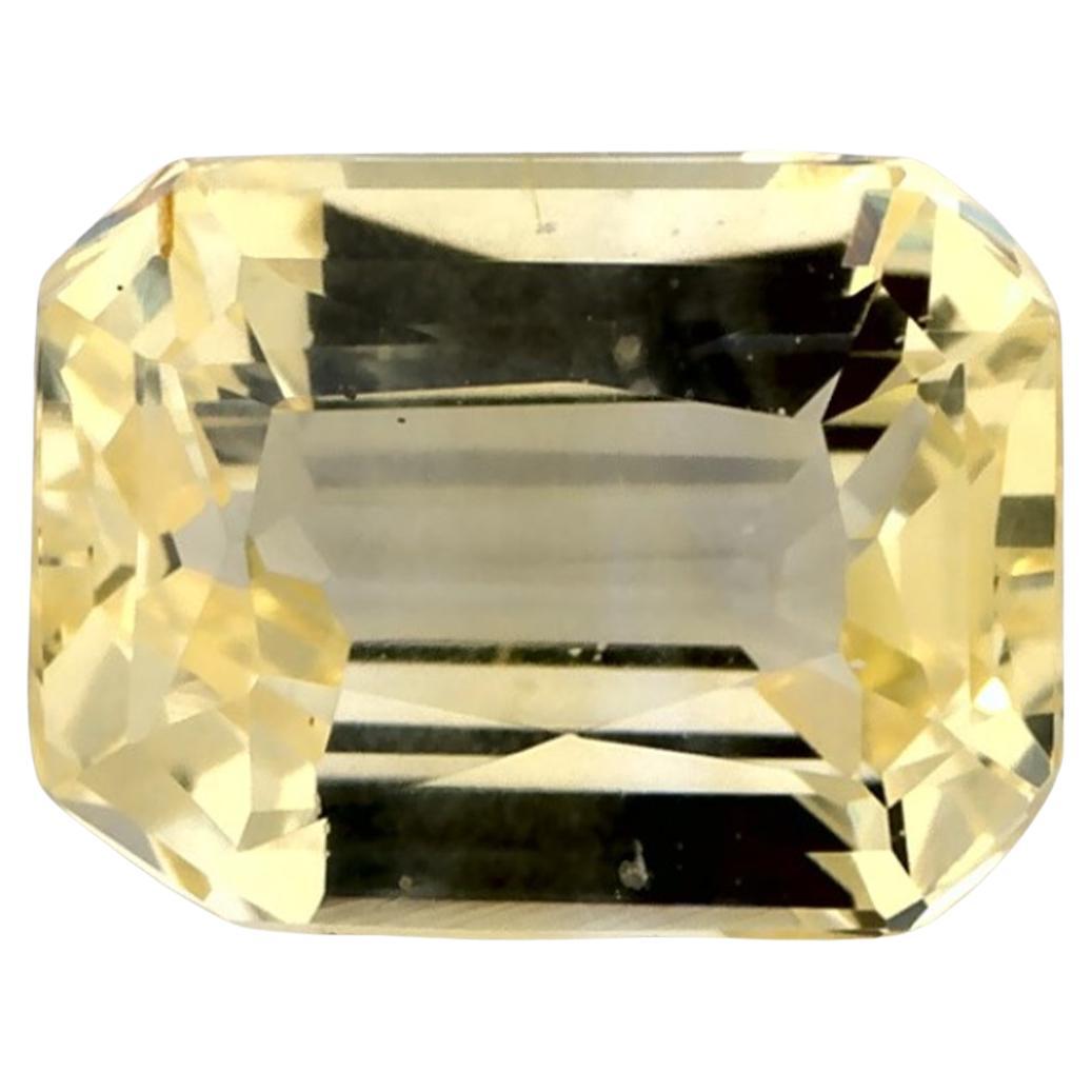 1.80 Ct Yellow Sapphire Octagon Loose Gemstone