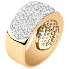 1.80 Carat Certified Diamond Fashion Band in 14 Karat Yellow Gold Ring