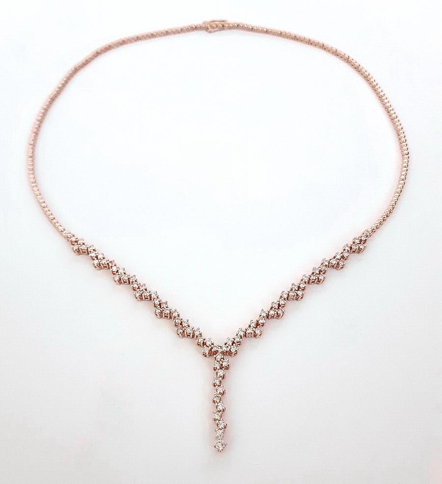 Round Cut NO RESERVE PRICE IGI Certified 1.80 Natural Pink Diamond Necklace 14K Rose Gold