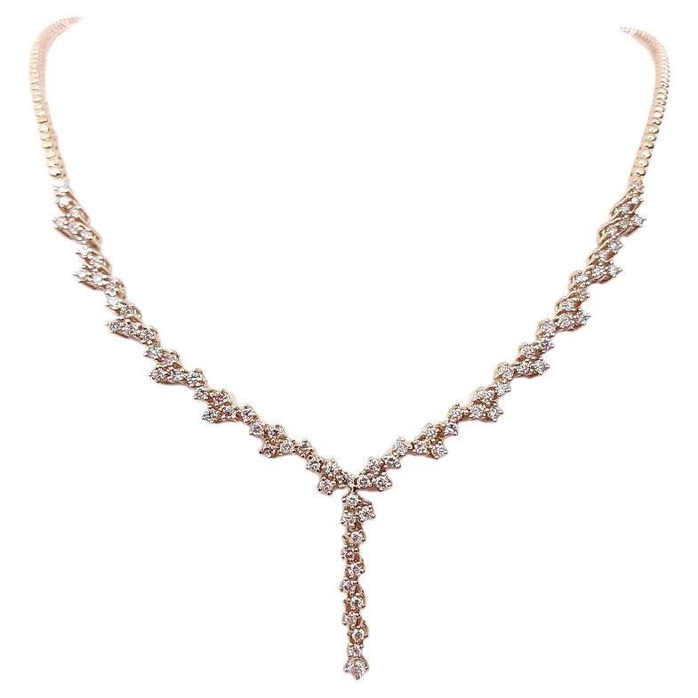 IGI Certified 2.48ct Natural Pink Diamond Choker Necklace 14K Rose Gold