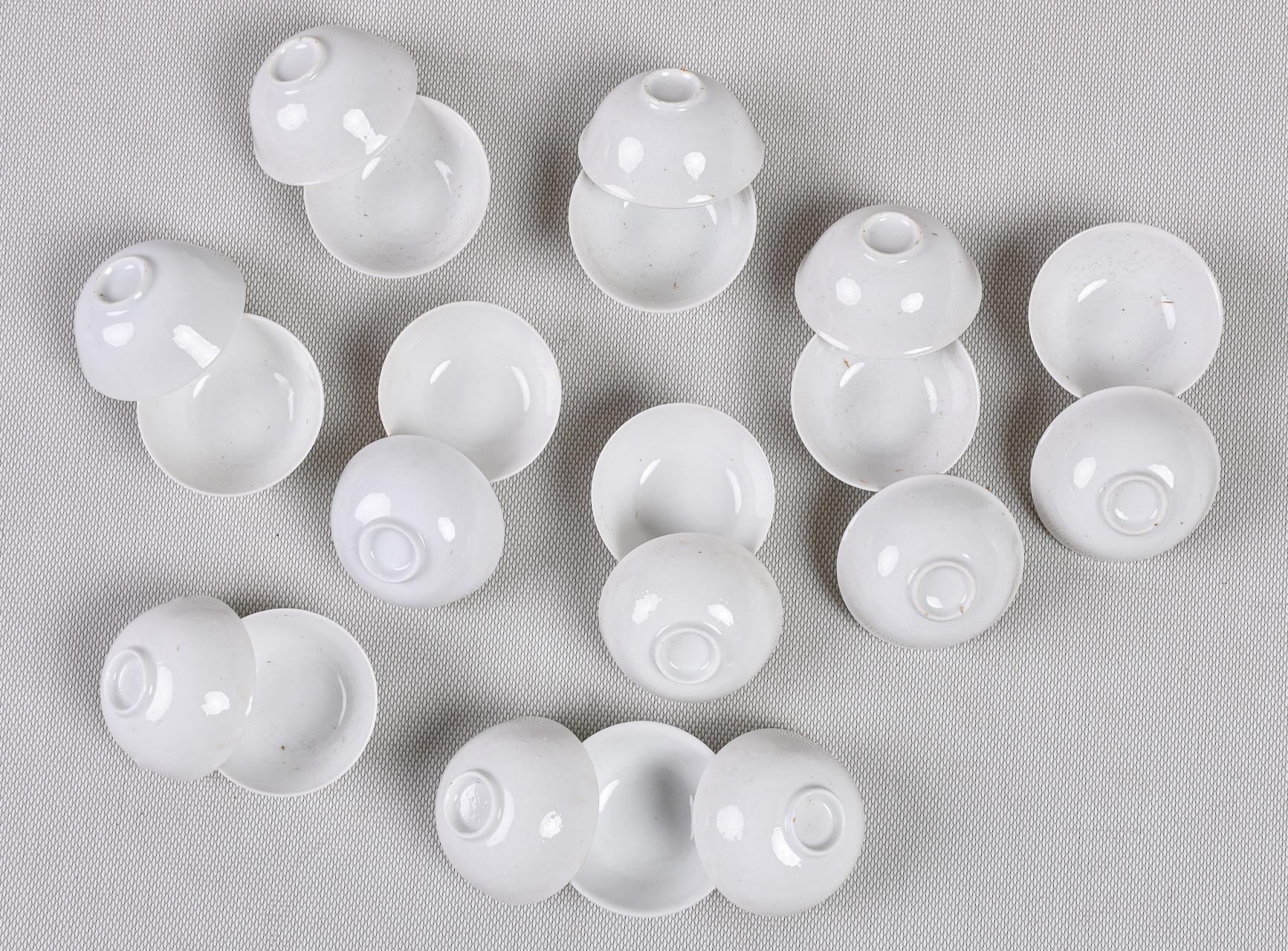 20th Century 180 Small Bowls in Very Fine White Porcelain For Sale