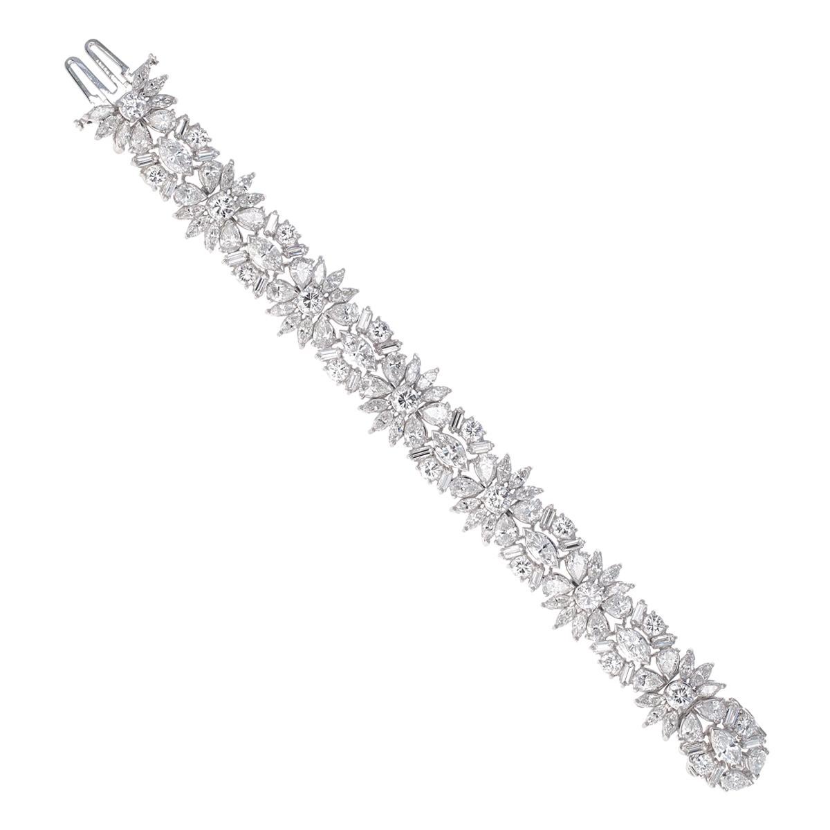 18.00 Carat Fancy Shape Diamond Tennis Bracelet