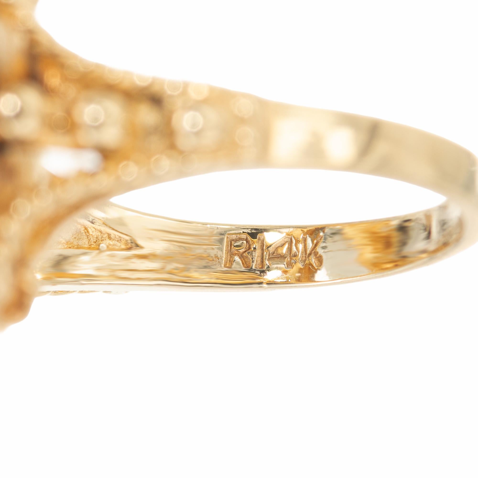 Bague cocktail en or avec topaze bleu vif et ovale de 18,00 carats Pour femmes en vente