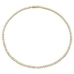 Collier de tennis en diamants ronds de 18.00 carats et de taille brillante