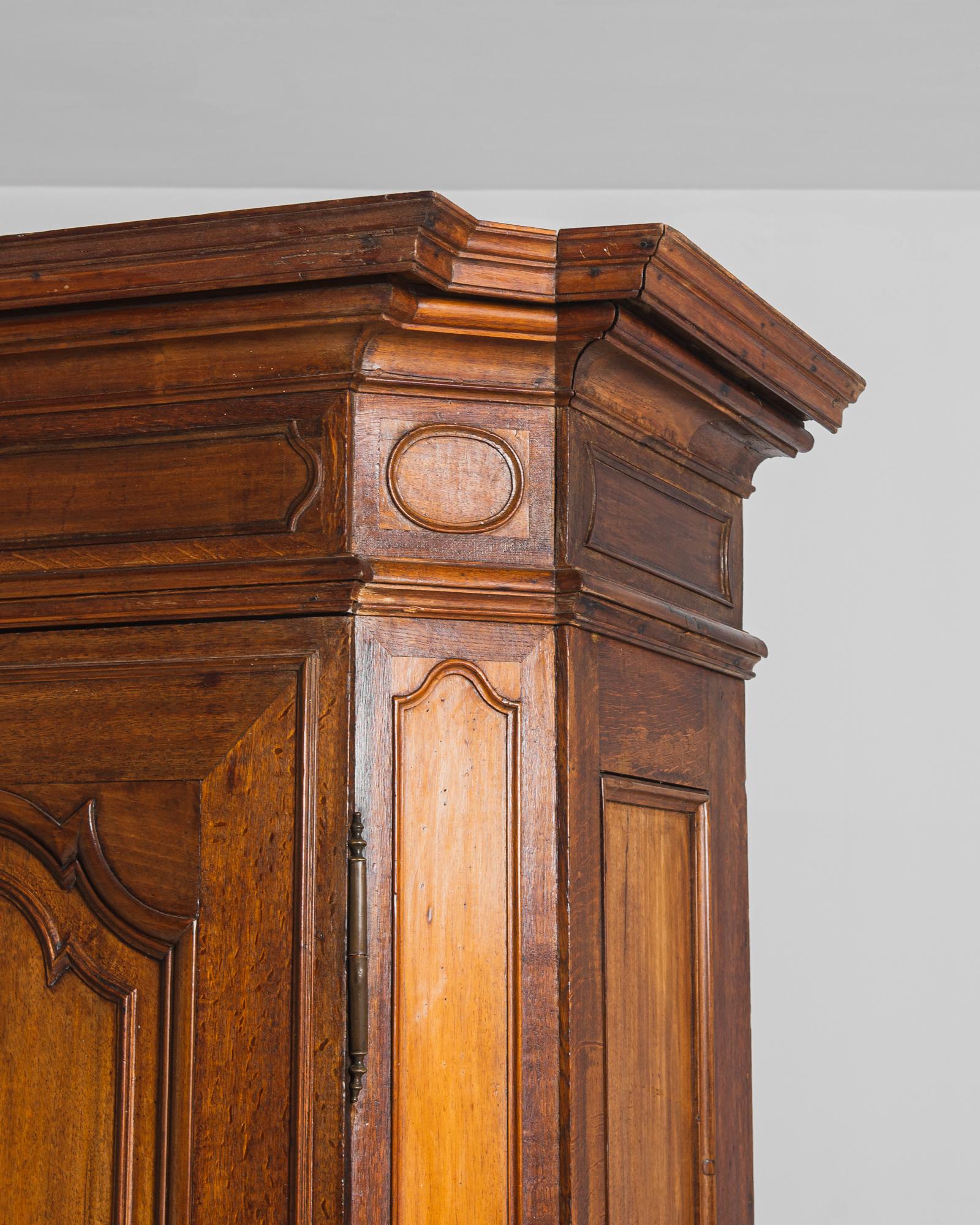 1800 Century European Wooden Armoire with Original Patina In Good Condition In High Point, NC
