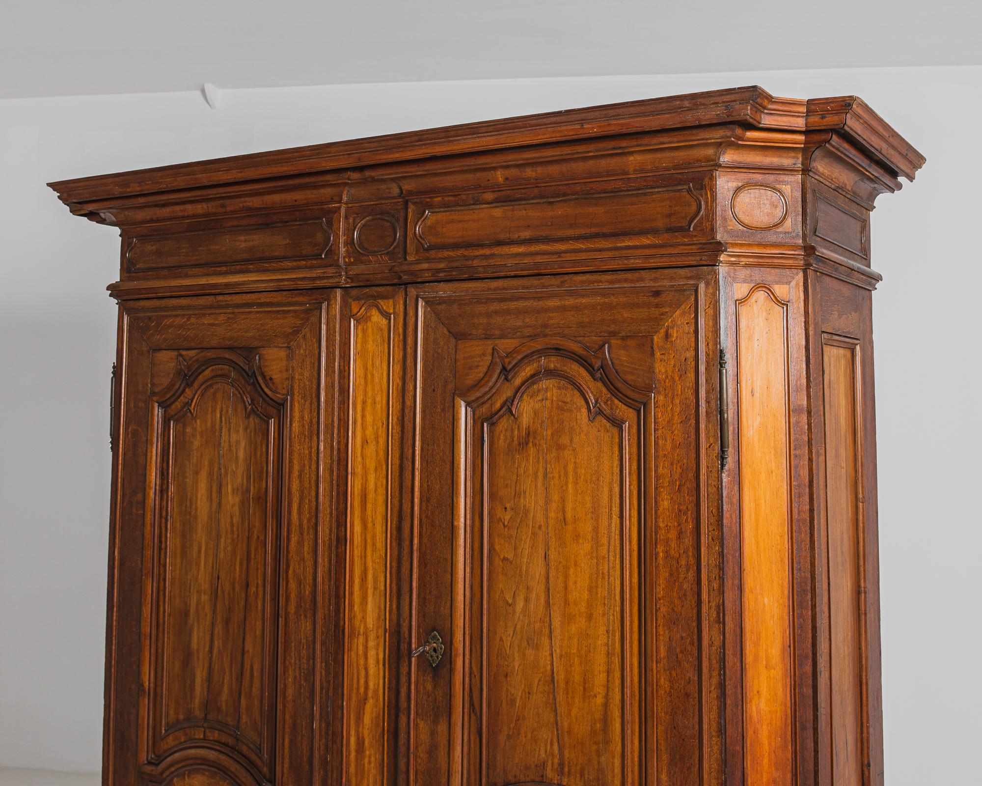 19th Century 1800 Century European Wooden Armoire with Original Patina
