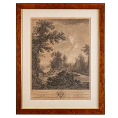 1800 Russian Imperial-era Paul I View of the Town of Gatchina Engraving