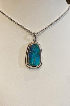 18.00ct QLD Winton Boulder Opal Pendant in 925 Sterling Silver by Alan Thomson
