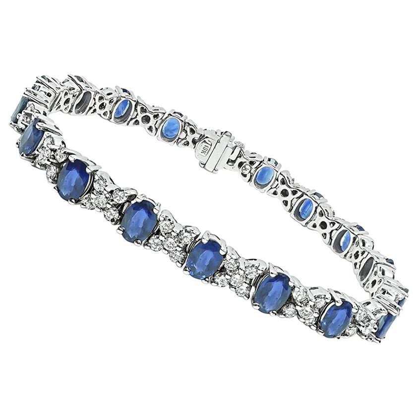 18.00ct Sapphire 3.50ct Diamond Bracelet