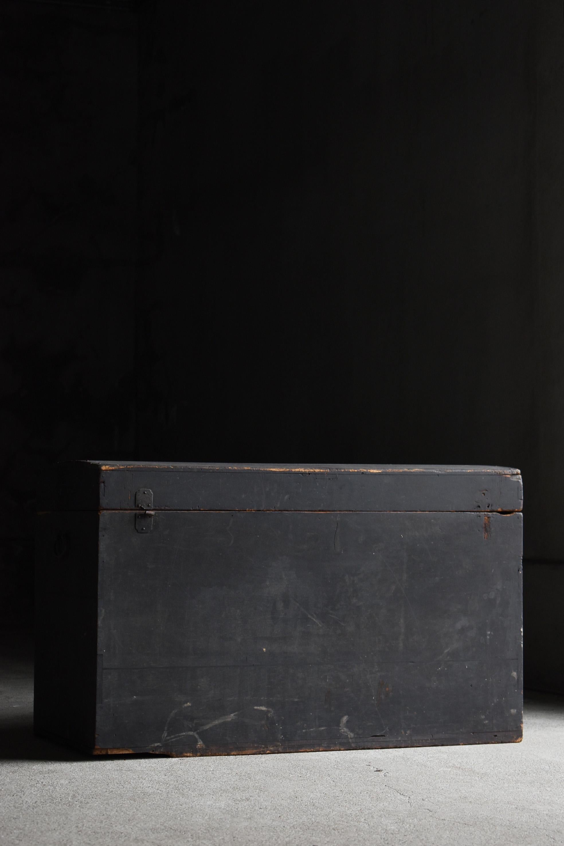 1800s-1900s HAKO Japanese Antique Black Box Wabisabi Storage Wabi-sabi 1