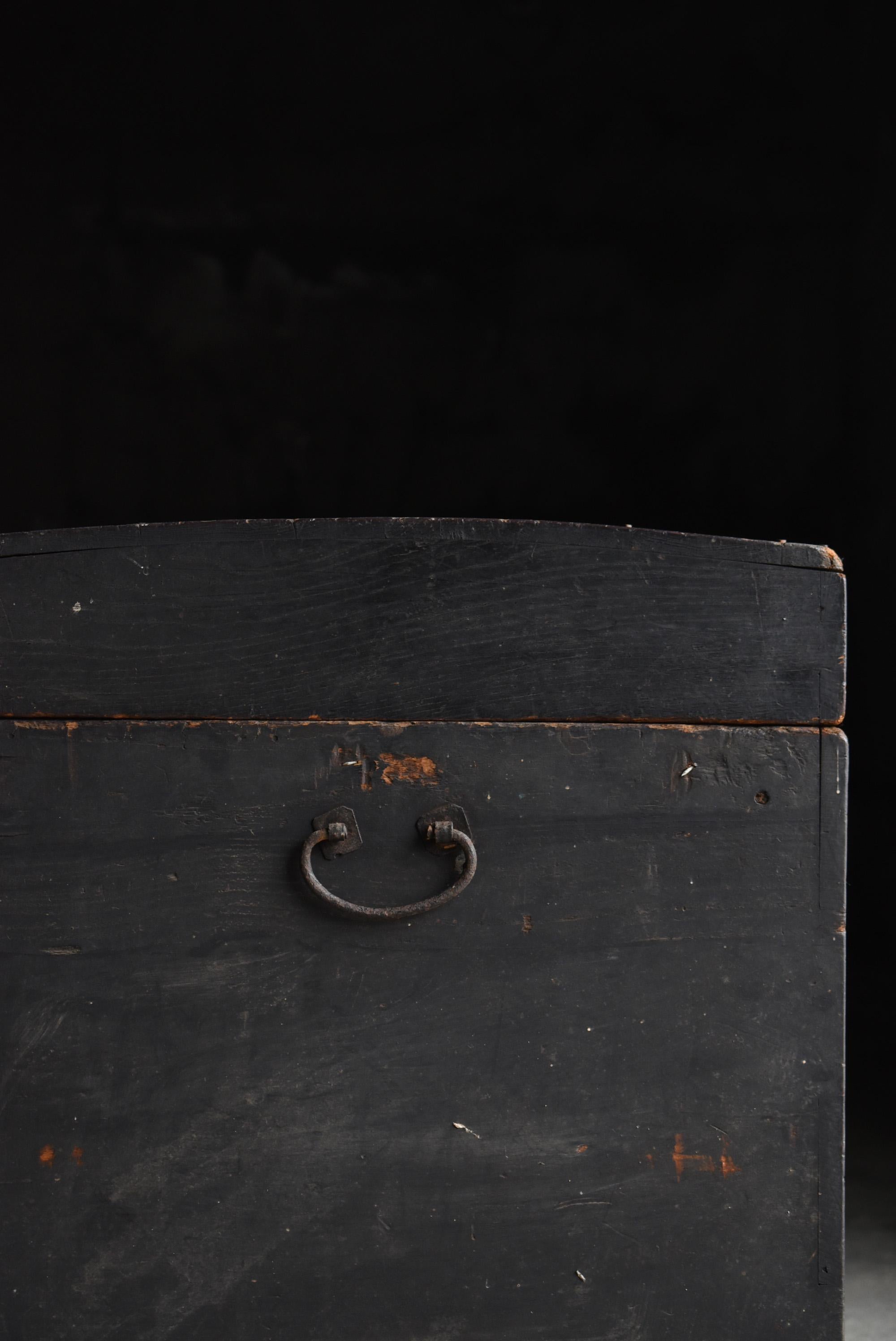 1800s-1900s HAKO Japanese Antique Black Box Wabisabi Storage Wabi-sabi 2